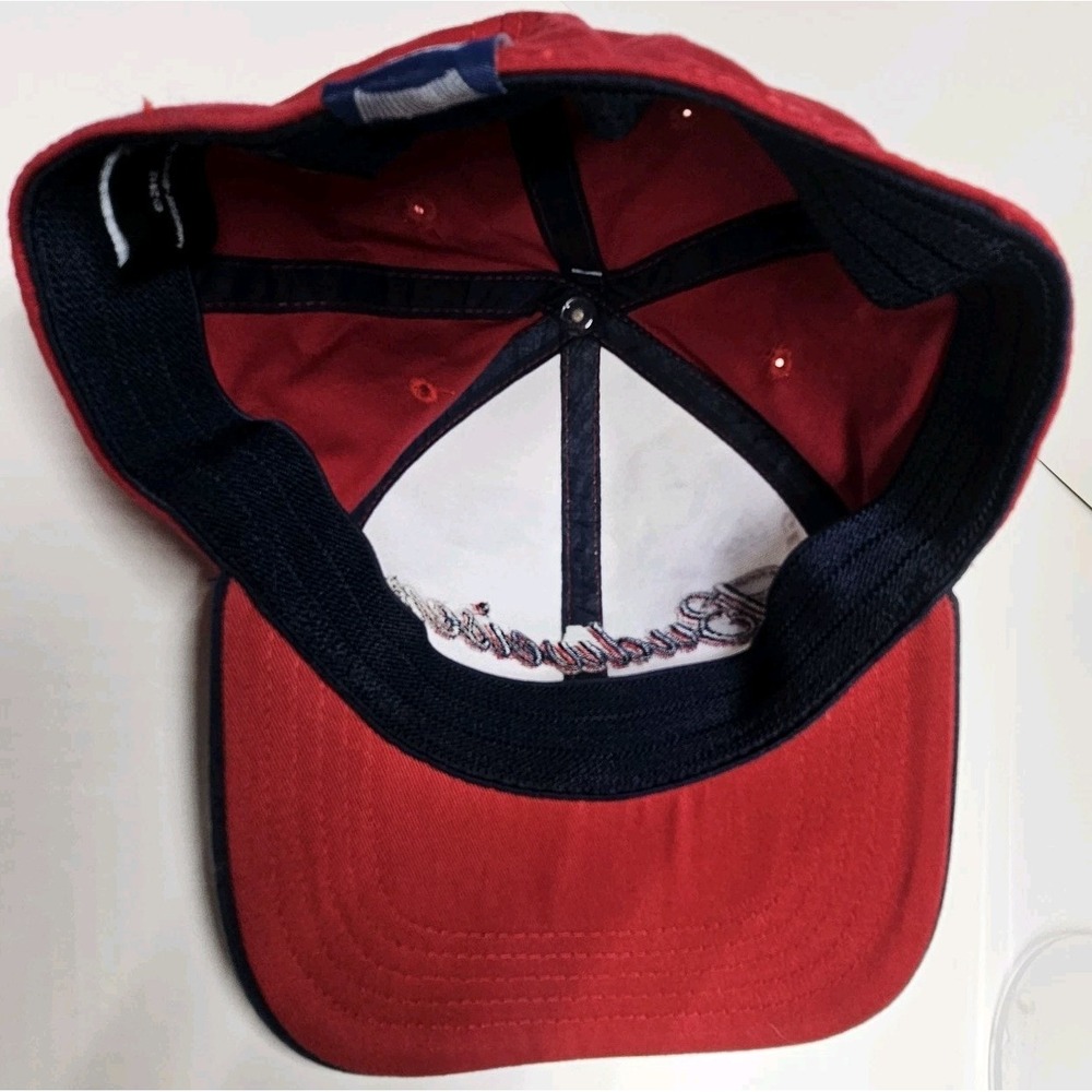 Budweiser King of Beers‎ Hat Red White Blue Cotton Spandex M/L Baseball Cap NEW - Picture 7 of 9